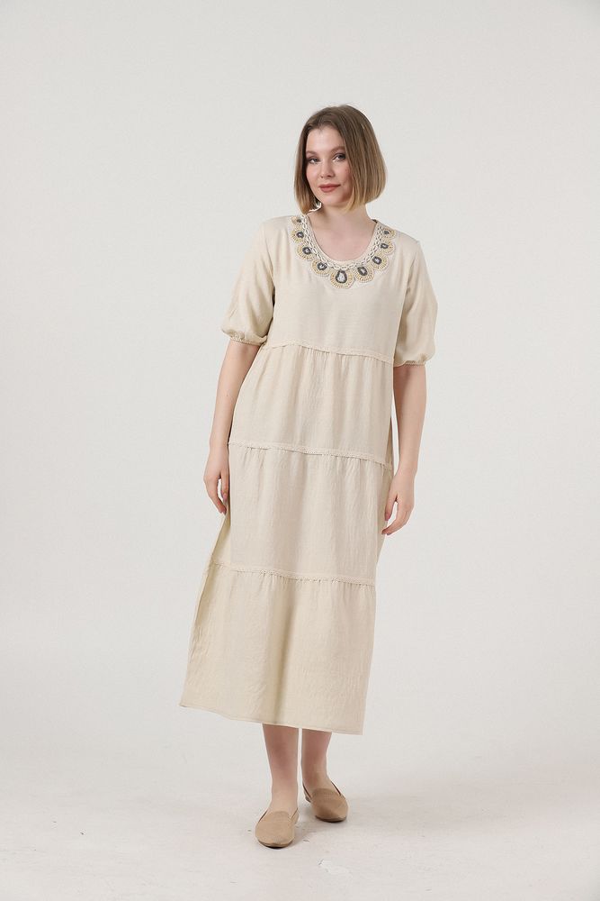 Topshow Stone Collar Wholesale Dress