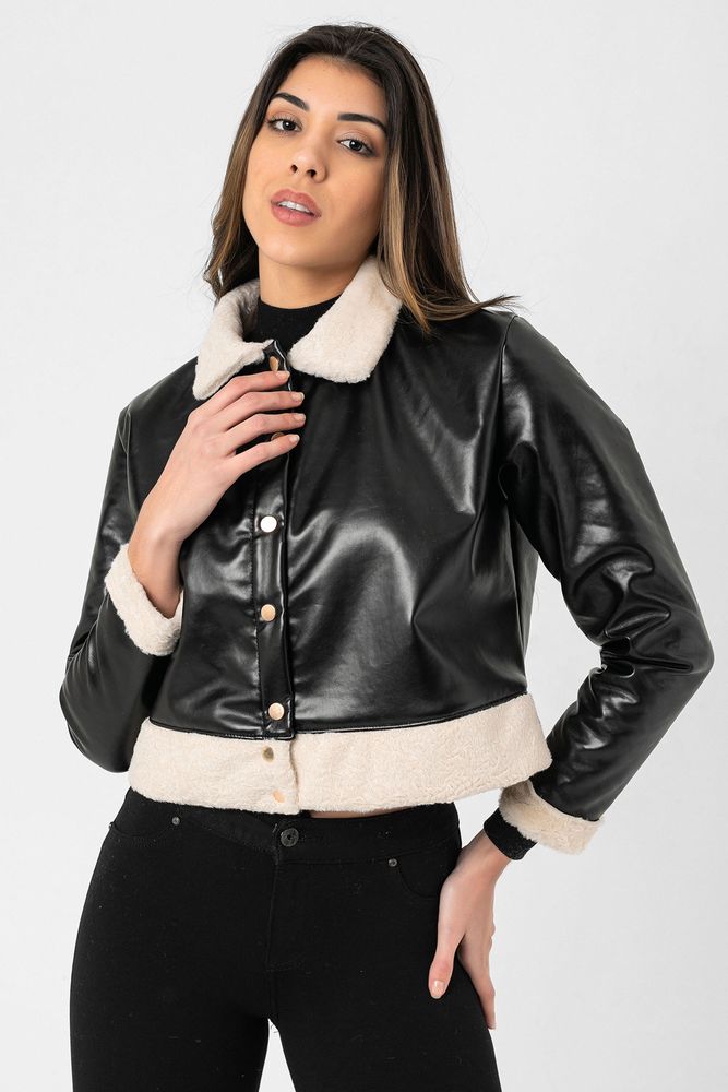 Topshow Faux leather Wholesale Coat