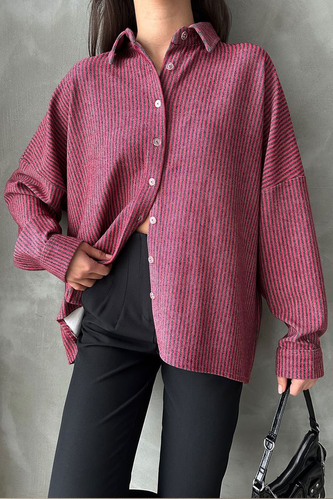 Topshow Red Oversize Wholesale Shirt