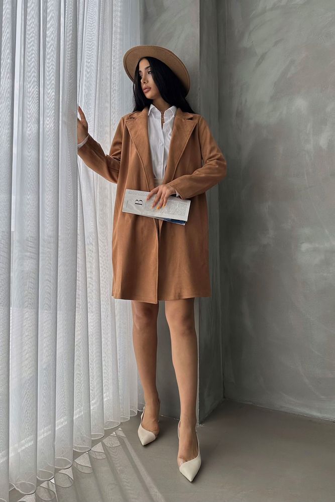 Topshow Camel Nubuck Wholesale Coat