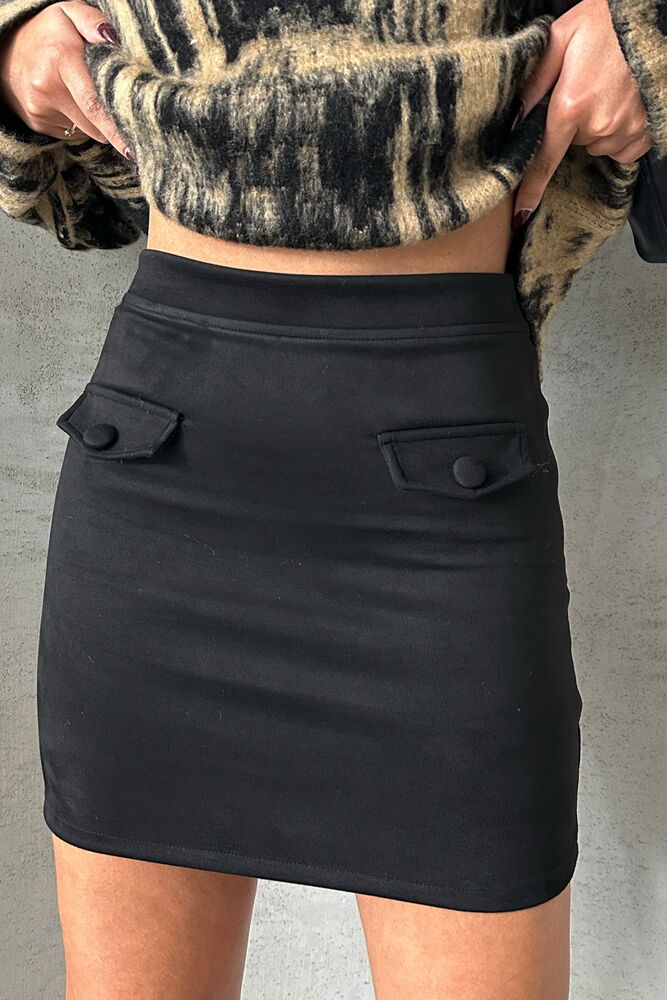 Topshow Black Wholesale Skirt with Pockets