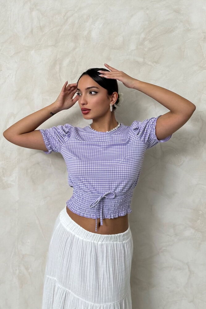 Topshow Lilac Waist Gimped Pitikare Blouse