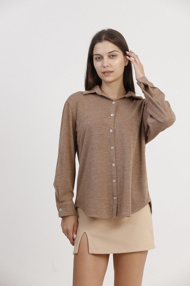 Topshow Brown Knitwear Wholesale Shirts