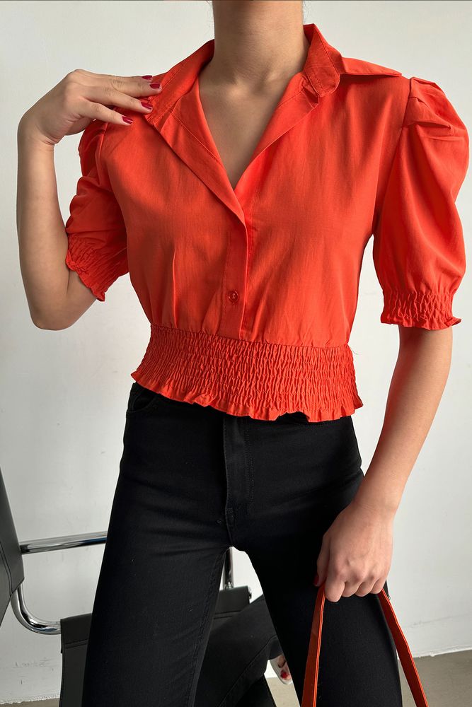 Topshow Orange Gipelli Buttoned Shirt