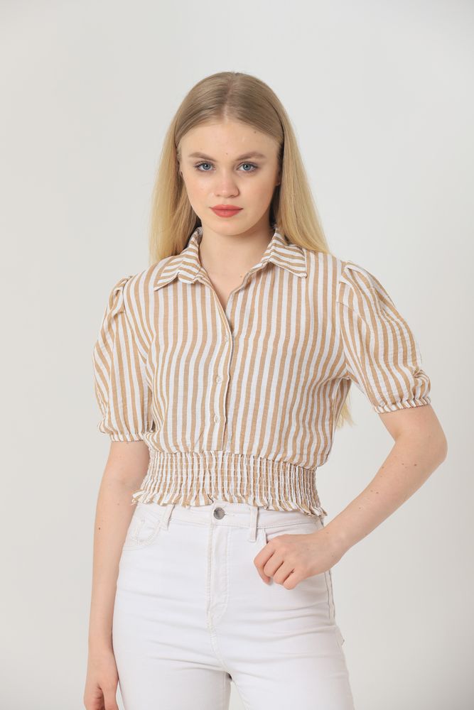 Topshow Stone Medium Striped Wholesale Shirt