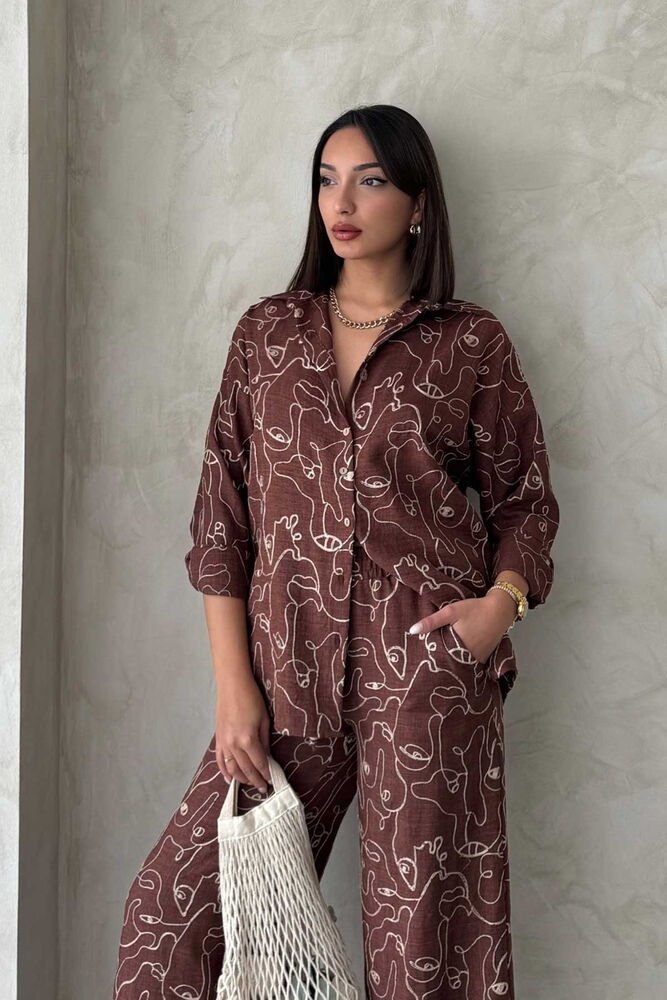 Embroidered Wholesale Shirt - Coffee | Topshow