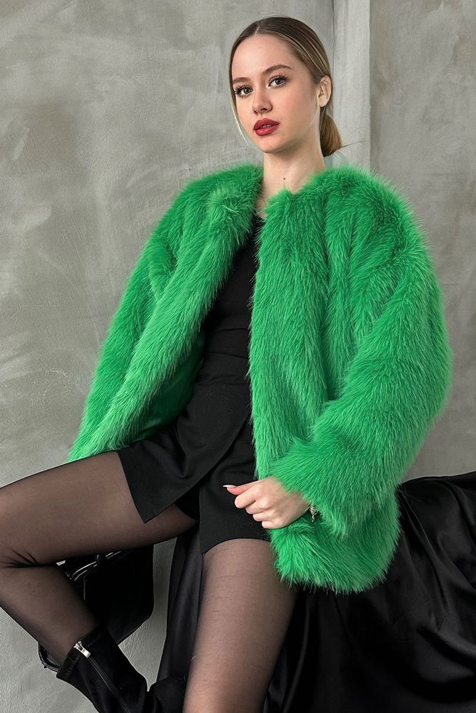 Topshow Emerald Peluj Coat