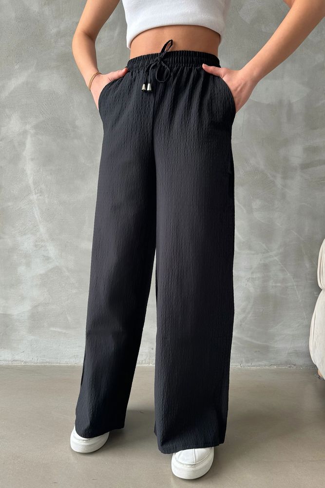 Topshow Black Linen Wholesale Trousers