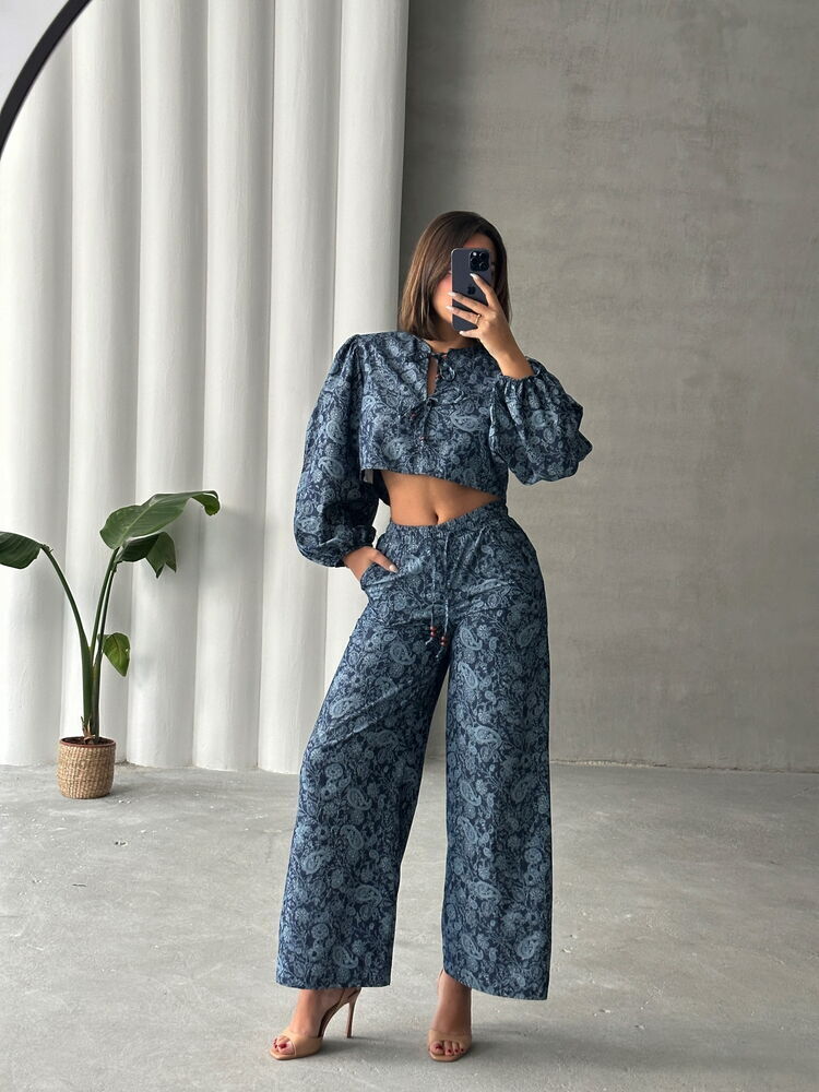 Printed Denim Wholesale Pants - Şaldesen | TOPSHOW