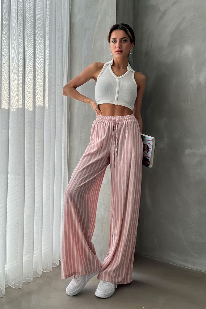 Topshow Powder Striped Woven Wholesale Trousers