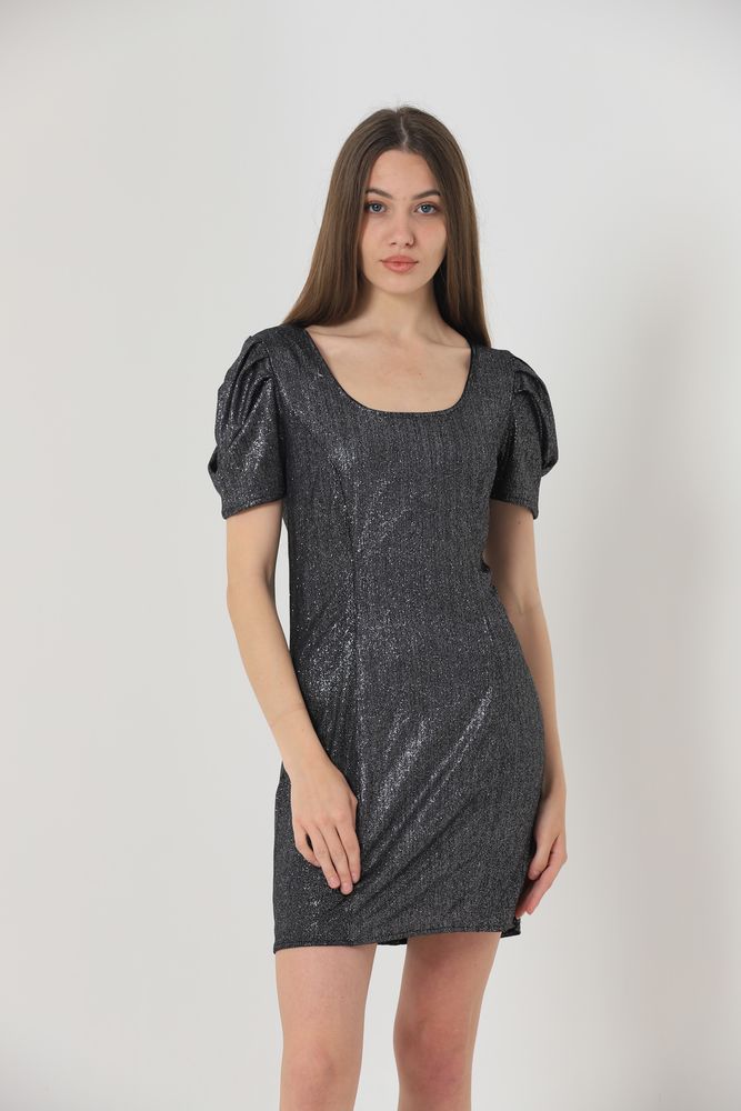 Topshow Black Silver Silvery Wholesale Dress