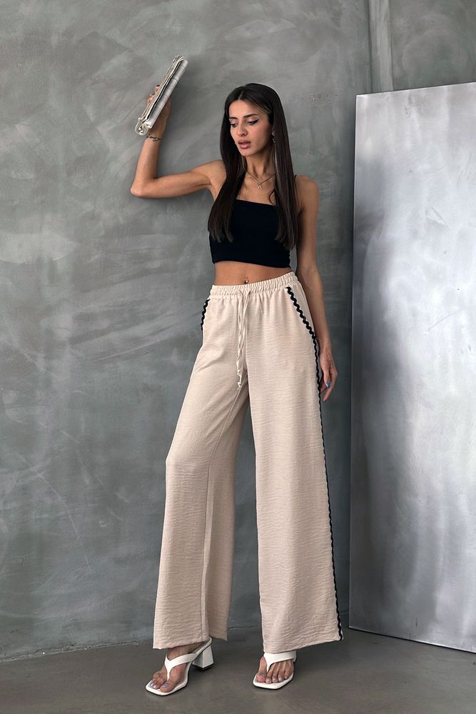 Topshow Stone Detailed Wholesale Trousers