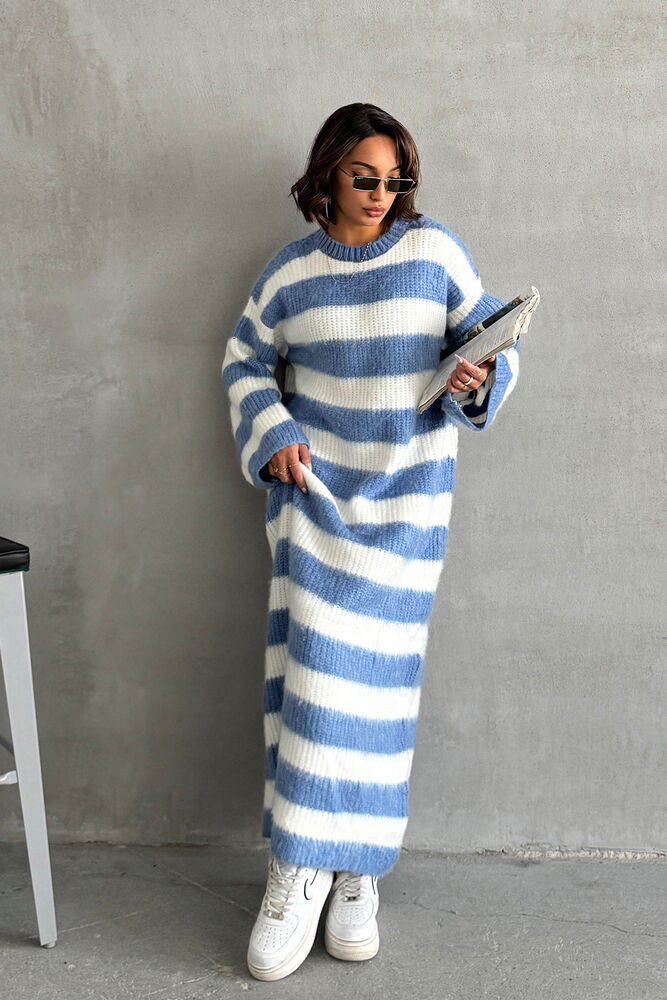 Topshow Blue Wholesale Knit Dress