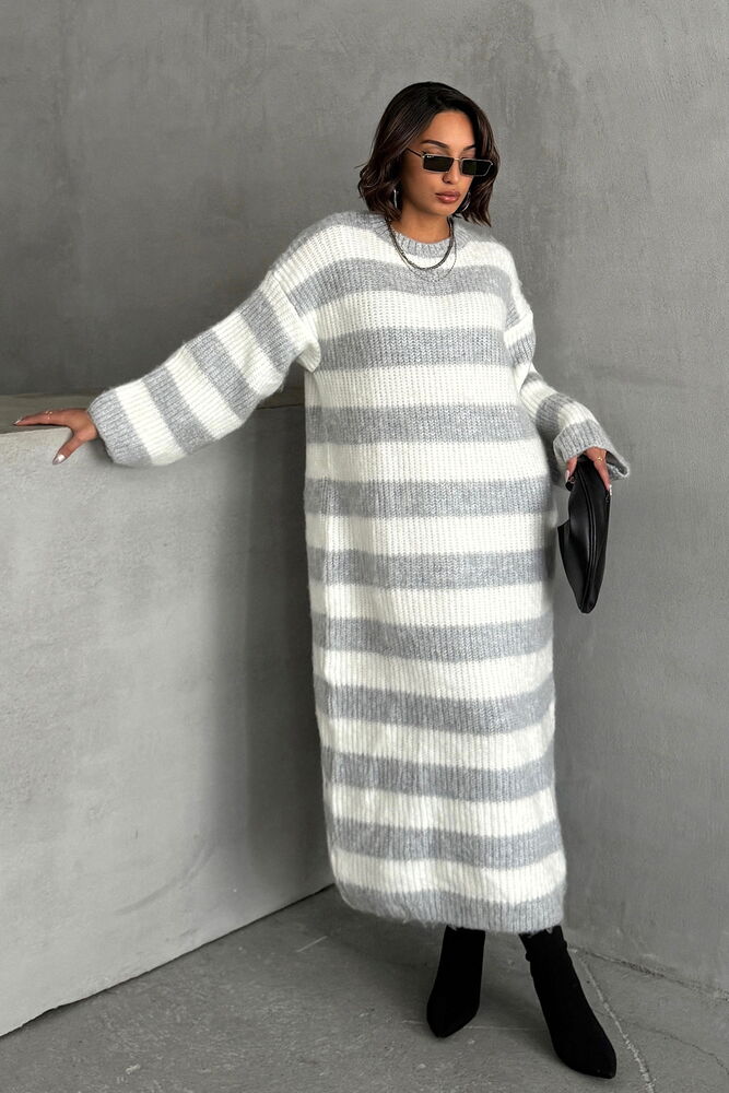 Topshow Light Gray Wholesale Knit Dress