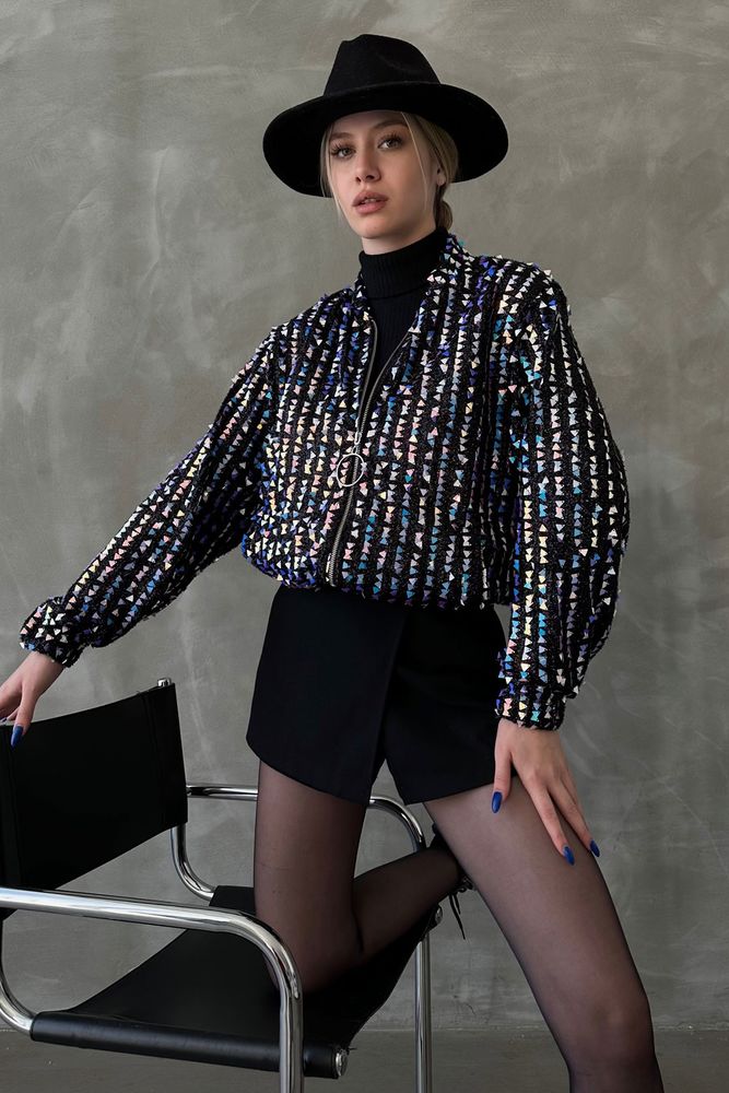 Topshow Hologram Sequined Wholesale Coat