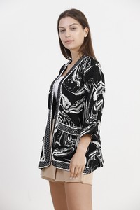 Topshow Black Marbled Jacquard Wholesale Cardigan #2