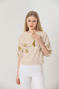 Topshow Stone Front Embroidered Wholesale Blouse #3