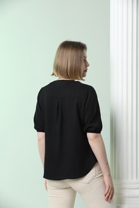 Black collar stone blouse #5