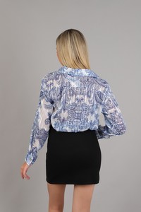 Topshow Blue Paisley Patterned Wholesale Shirts #5