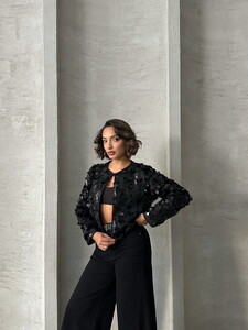 Topshow Black Sequin Wholesale Jacket #3