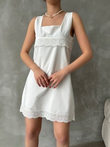 Topshow Cream Detailed Midi Wholesale Dress #3