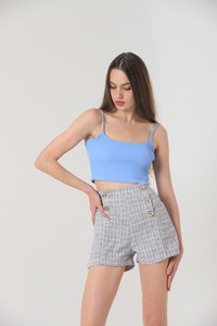 Topshow Indigo Buttoned Wholesale Shorts #4