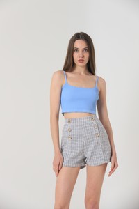 Topshow Indigo Buttoned Wholesale Shorts #1