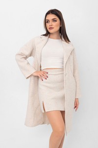 Topshow Cream Stamp Long Wholesale Coat #2