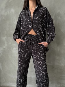 Topshow Black Polka Dot Wholesale Shirt #4