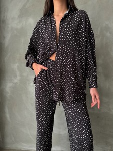 Topshow Black Polka Dot Wholesale Shirt #3