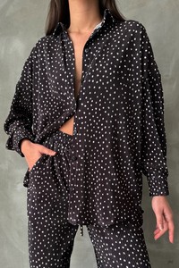 Topshow Black Polka Dot Wholesale Shirt #2