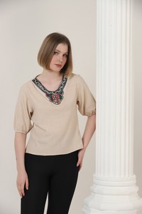 Stone collar blouse #3