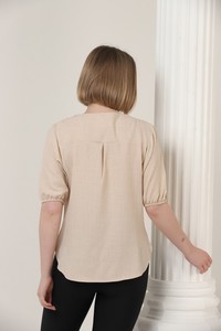 Stone collar blouse #5