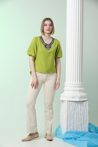 Peanut green collar blouse #4