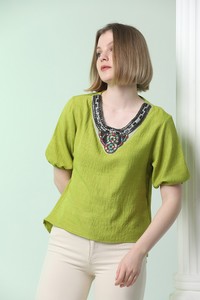 Peanut green collar blouse #2