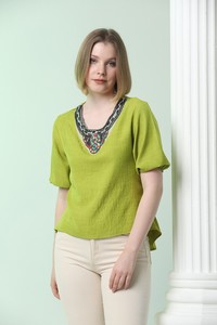 Peanut green collar blouse #1