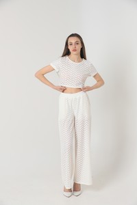 Topshow Cream Mesh Wholesale Trousers #4