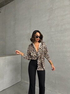 Topshow Leopard Leopard Patterned Wholesale Shirts #3