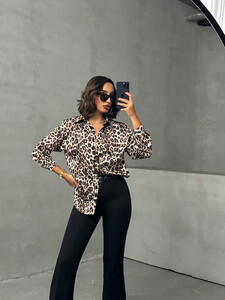 Topshow Leopard Leopard Patterned Wholesale Shirts #2