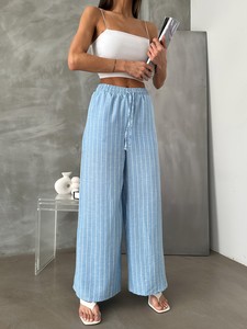 Topshow Blue Striped Linen Trousers #4