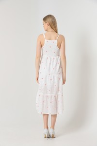 Topshow Pink Floral Strappy Chest Gimped Wholesale Dress #3