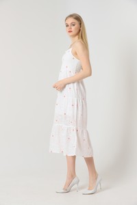 Topshow Pink Floral Strappy Chest Gimped Wholesale Dress #4