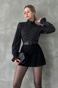 Topshow Black Lurex Wholesale Blouse #3