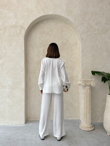 Cream linen pants #5