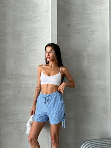 Topshow Blue Side Lace Up Pitikare Shorts #2