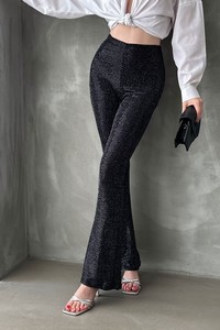 Topshow Black Lurex Lurex Wholesale Trousers #4