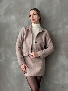 Topshow Light Brown Dugged Bowl Coat #2