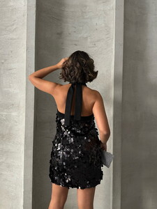 Topshow Black Sequin Evening Dress Wholesale Dress #5