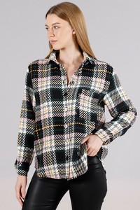 Topshow Emerald Plaid Pocket Lumberjack Wholesale Shirt #1