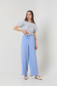 Blue linen pants #2